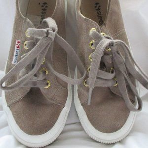 Superga Suede Cotu #2750 Dark Sand Sneakers Sixe 5 US / 35 EU